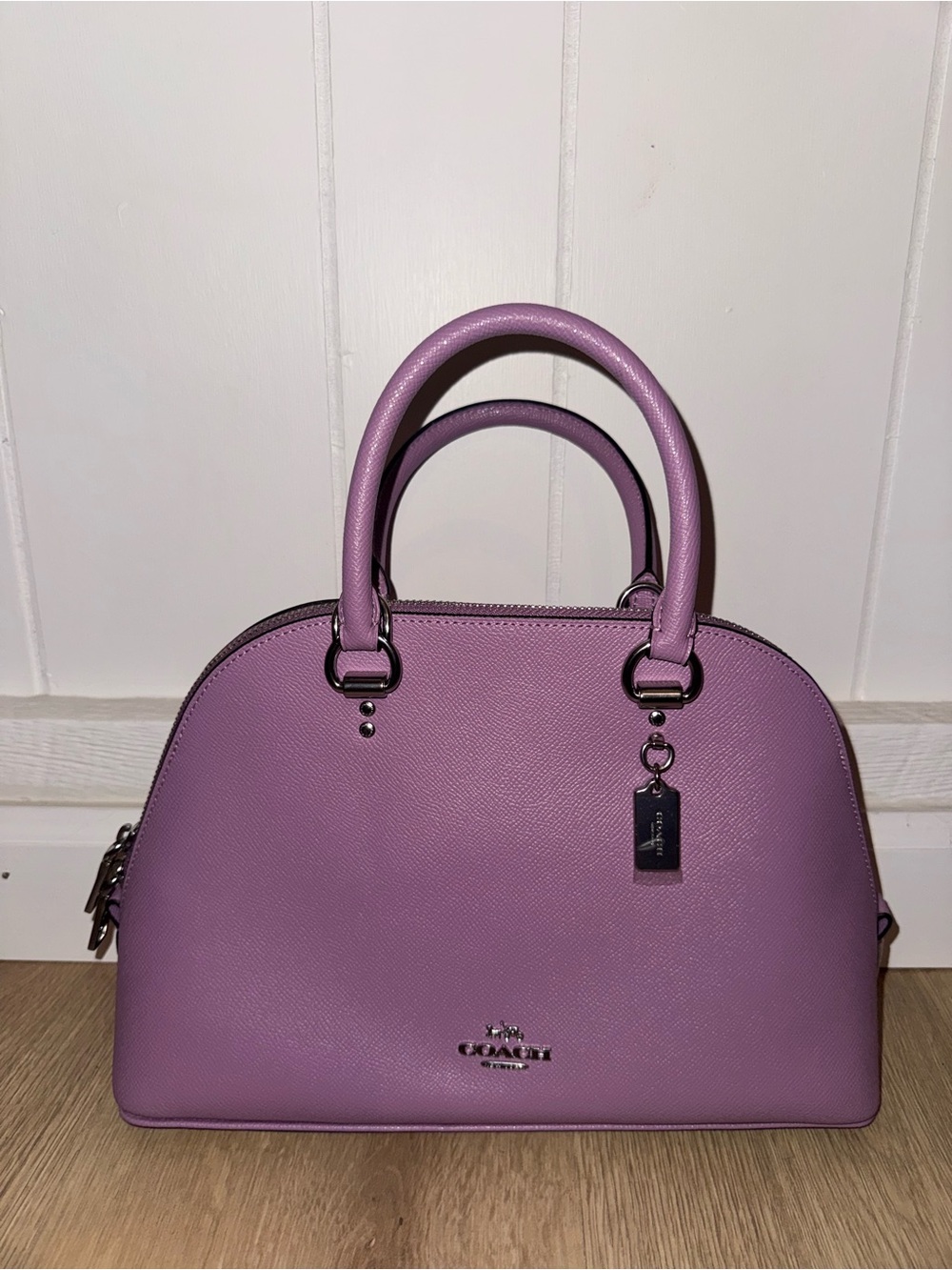 Coach Purple Dome Satchel Handbag